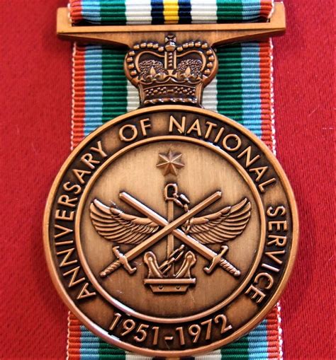 Anniversary Of National Service Medal 1951 1972 Medals Of Service