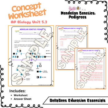 Ap Biology Unit 5 3 Pedigree Concept Worksheet Mendelian Genetics