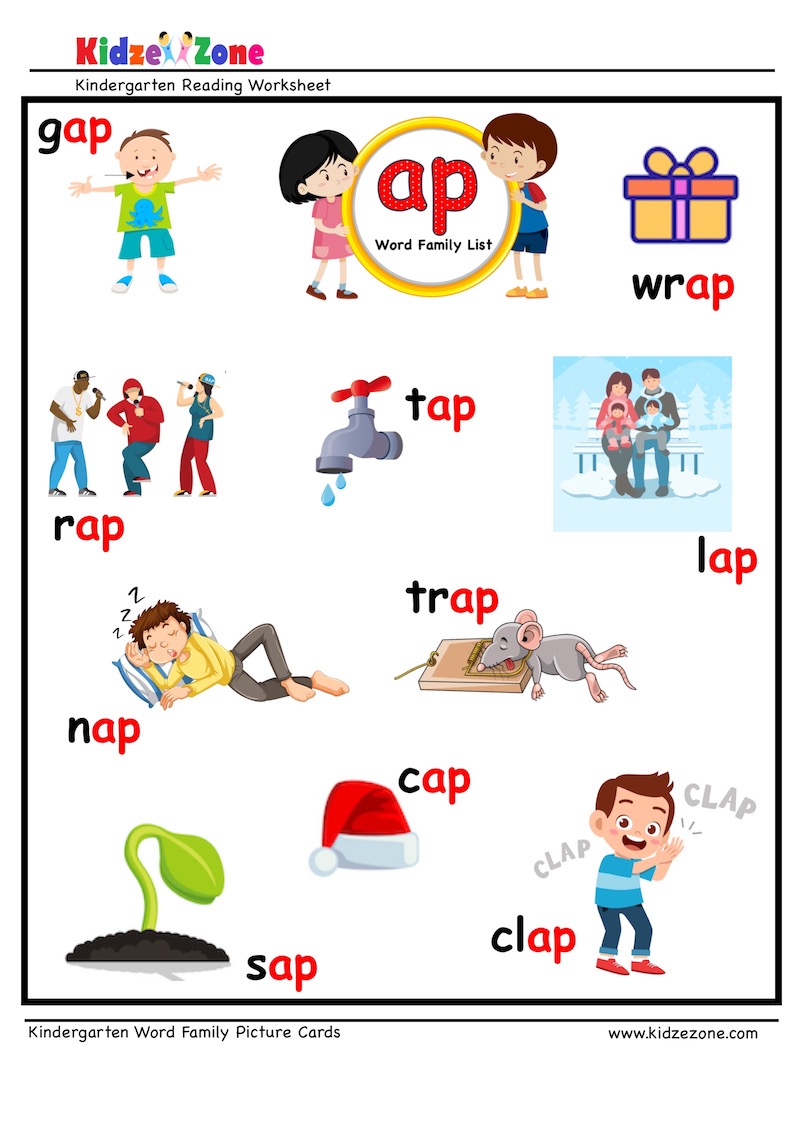 Ap Word Family Educational Worksheet 1452886961