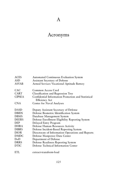 Appendix A Acronyms Strengthening Data Science Methods For