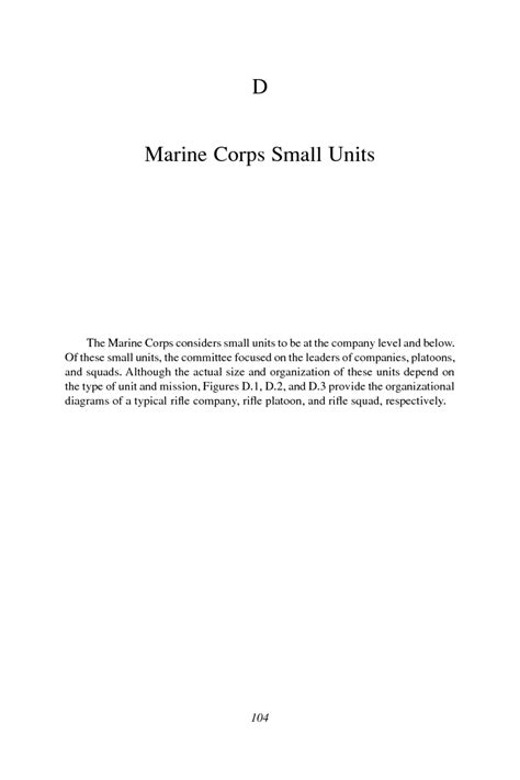 Appendix D Marine Corps Small Units Improving The Decision Making