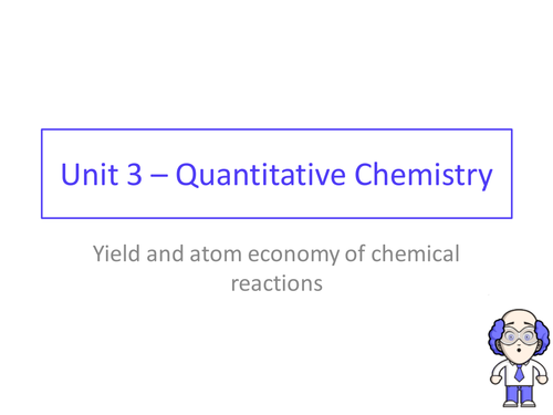 Aqa Gcse Unit 3 Chemistry Worksheet Yield And Atom Economy Moles