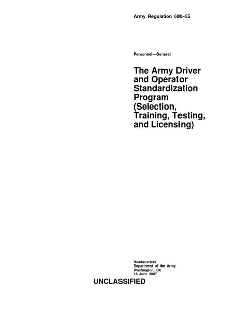 Ar 600 55 2019 Army Driver And Operator Standardization Program Docx F Unclassified Army