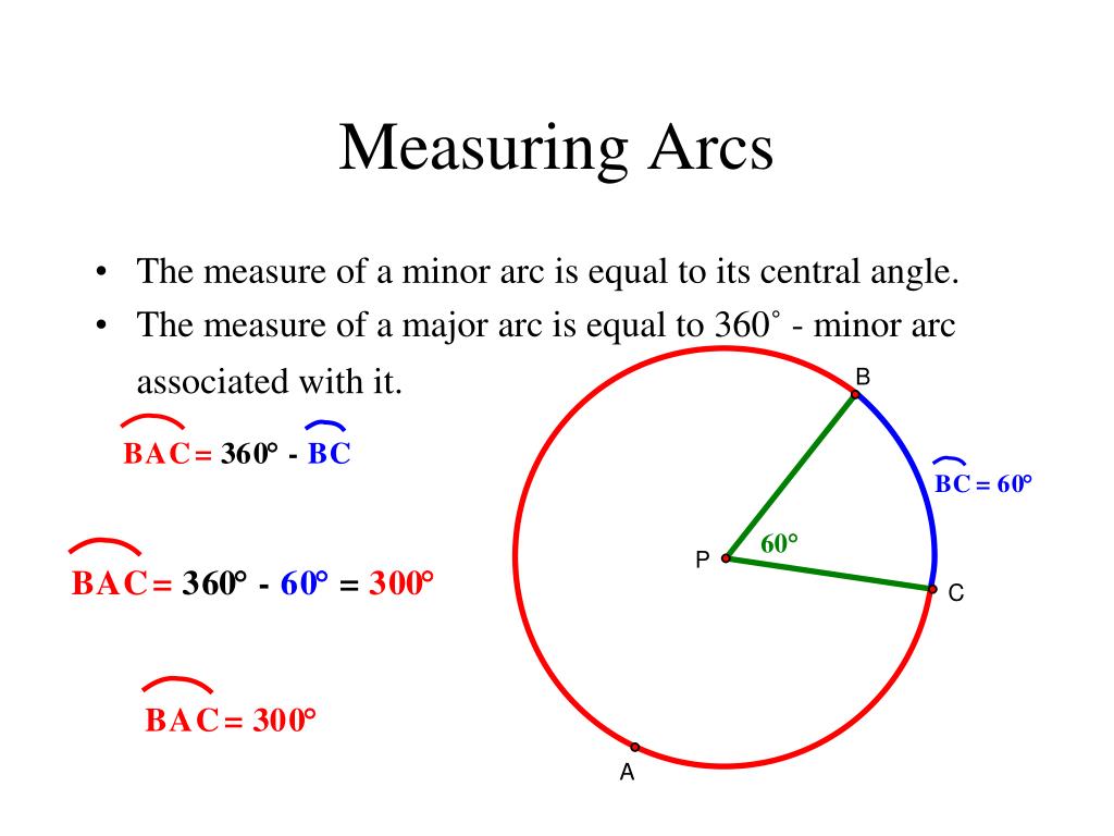 Arc And Angle Measures