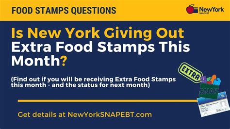 Are We Getting Extra Food Stamps This Month In New York Ny Snap Ebt