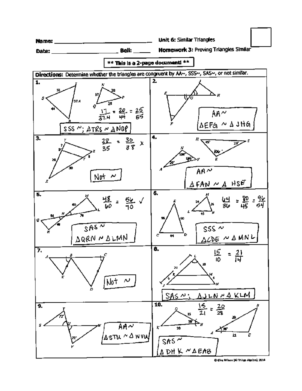 5 Must-Know Answers to Geometry Similarity Worksheets