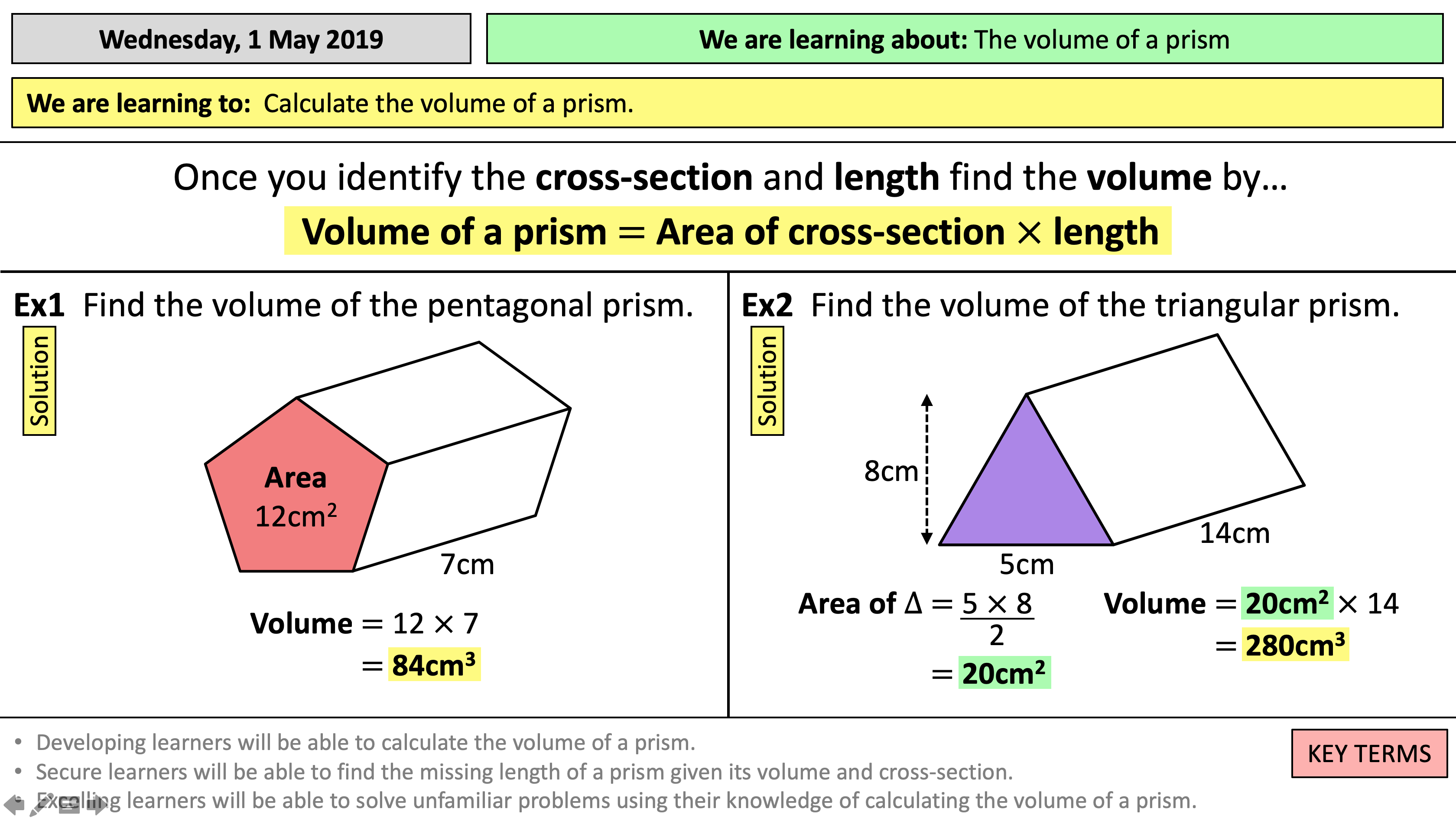 Area And Volume Of Prisms Worksheets 7 G 6 By The Stem Master Tpt