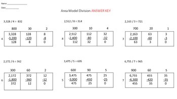 Area Model Division By Jenna Dower Teachers Pay Teachers