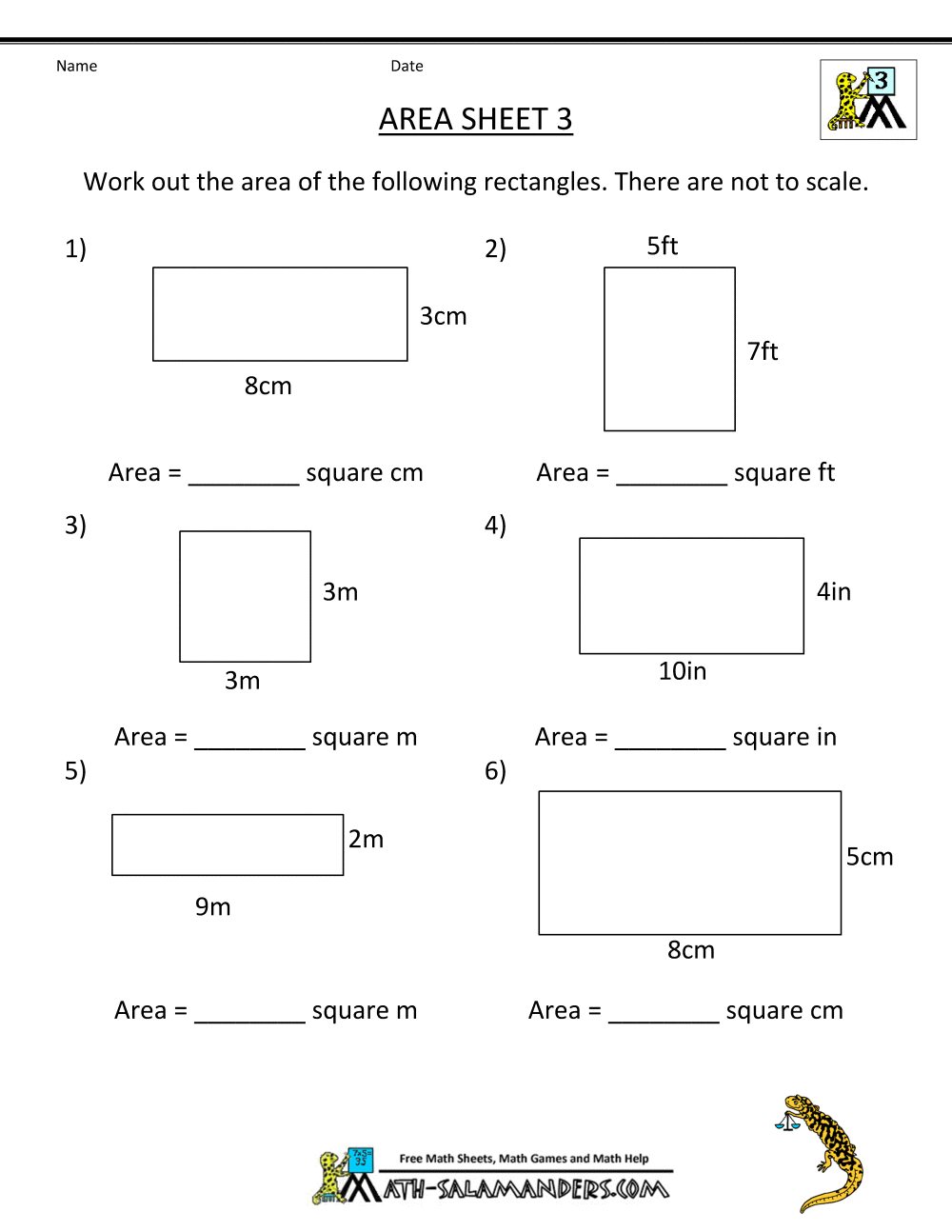 5th Grade Math Fun: Area Worksheets for Kids