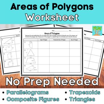 Areas Of Polygons Worksheet By The Teach Bum Teachers Pay Teachers