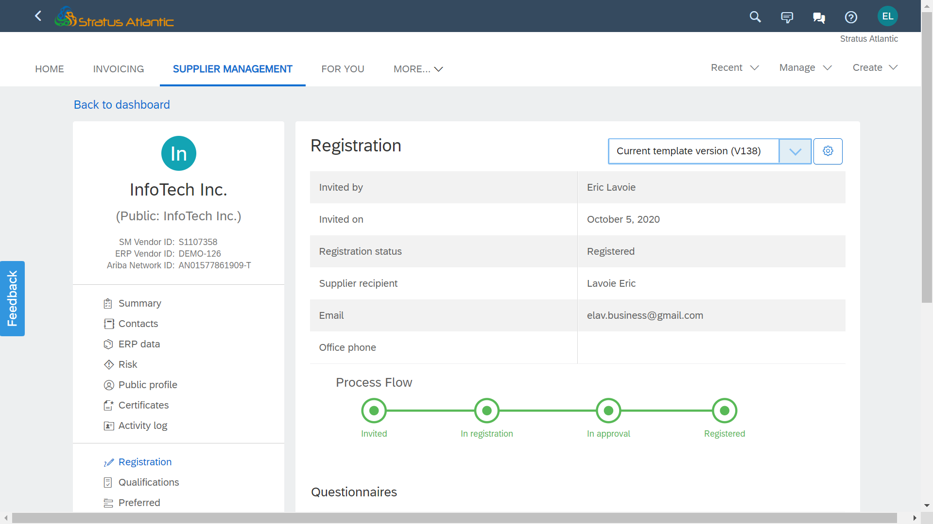 Ariba SAP Supplier Management