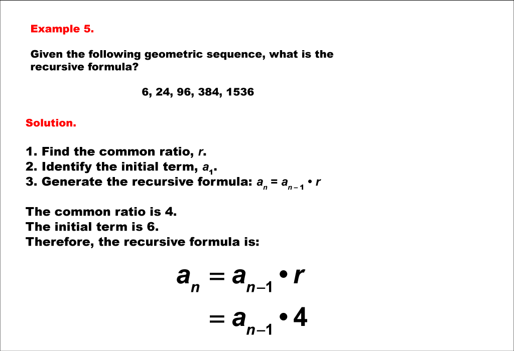 Arithmetic And Geometric Sequences Summary Sheet Recursive And Explicit