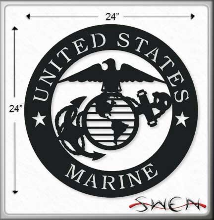 Armed Services Us Marine Corp Marines Usmc Scenic Art Wall Design New Marine Corps Emblem