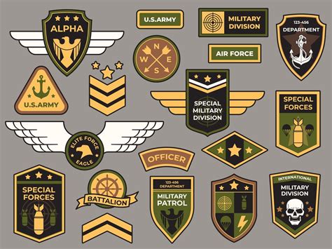 Army Badges Military Patch Air Force Captain Sign And Paratrooper In By Tartila Thehungryjpeg