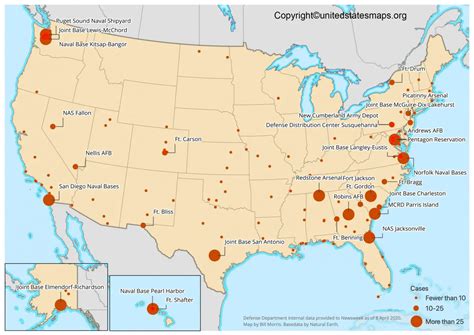 US Army Bases Map Locations Across America