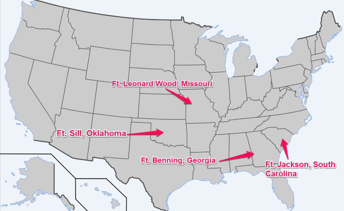 Army Basic Training Locations Operation Military Kids