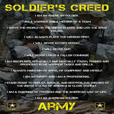 Army Creed Us Army Soldiers Creed Us Army Rings