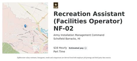 Army Installation Management Command Recreation Assistant Nf Job Schofield Barracks