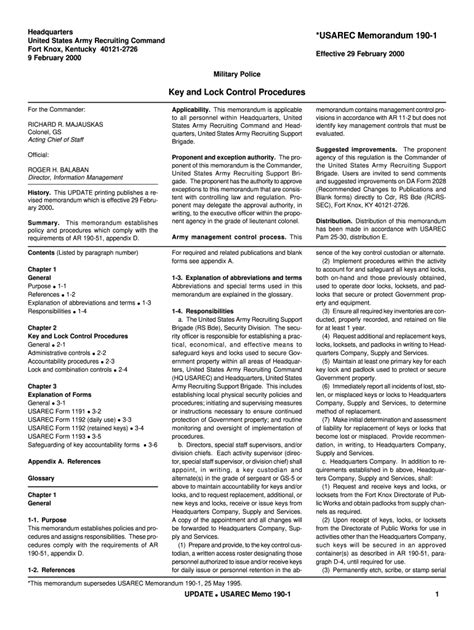 Army Key Control Memo Example Fill Out Sign Online Dochub