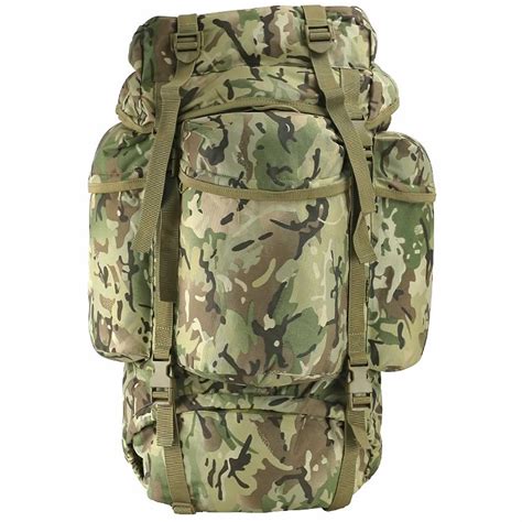 Army Padded Rucksack 60 Litre Bergen Camouflage Military Cadet 60L Backpack Ebay