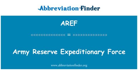 Army Reserve Expeditionary Force Aref