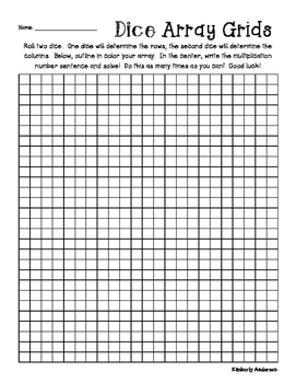 Array Multiplication Grid Game With Graph Paper Teach Beside Me