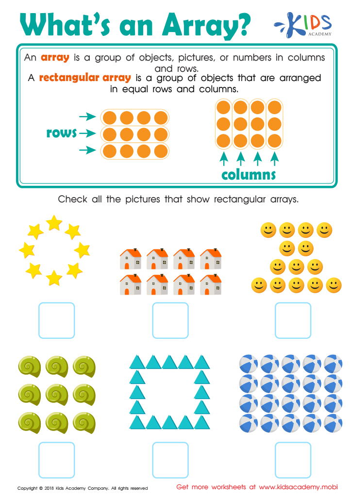 Array Worksheet Year 1 Google Search Array Worksheets Array Math