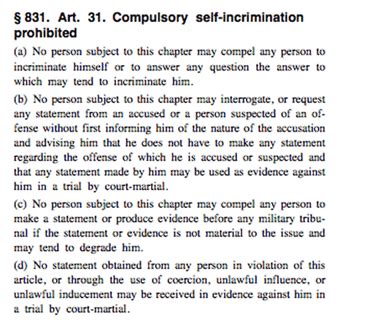 Article 31 Articles Of Ucmj