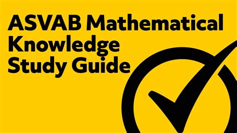 Asvab Math Knowledge Study Guide