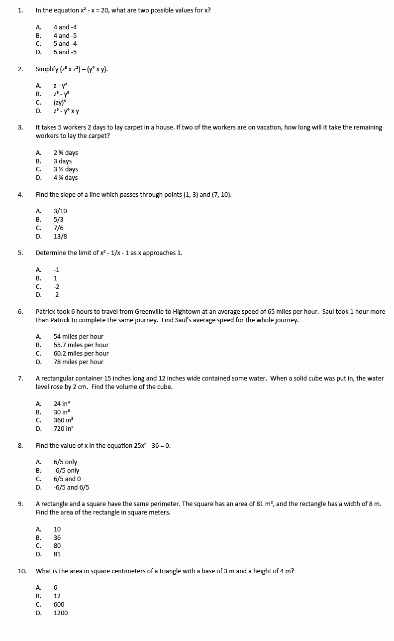 5 Essential ASVAB Math Worksheets for Quick Practice