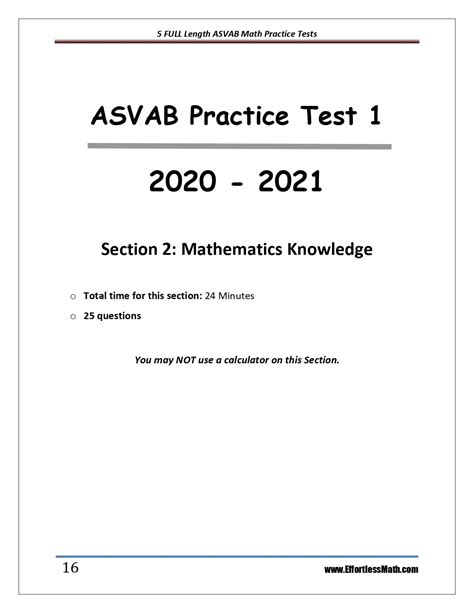 Asvab Practice Test Pdf