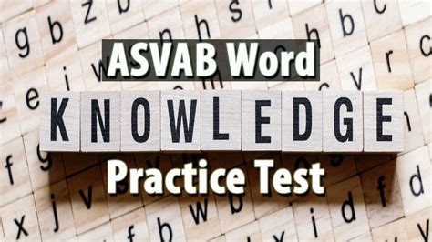 Asvab Practice Test Questions Word Knowledge Knowledge