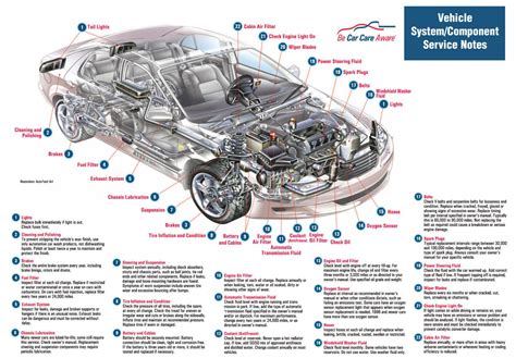 Auto Mechanic Car Anatomy In Diagram