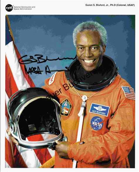 Autograph Guion Stewart Guy Bluford Jr Astronaut Sts 5 61A 39 And 53 Autogramm Autograph