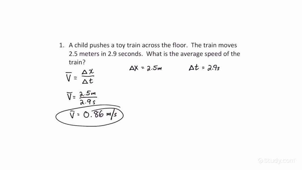 Average Velocity Problem Solving Animation Youtube