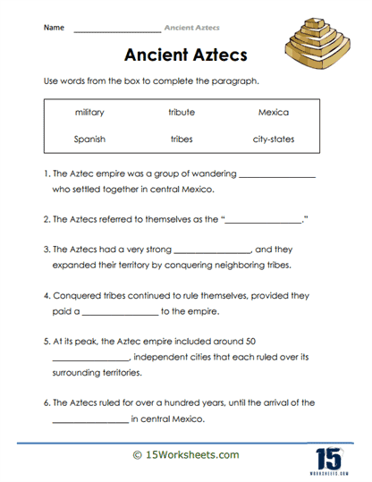 Aztec Empire Historic News Worksheet Packet 23 Topics Tpt