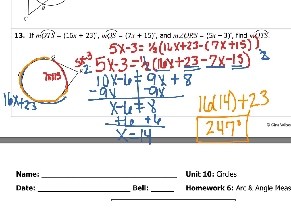 B2 Arcs Angles Amp Algebra Help Youtube