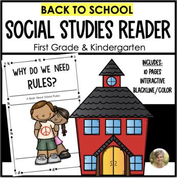 Back To School Rules Reader For First Grade Kindergarten Social Studies