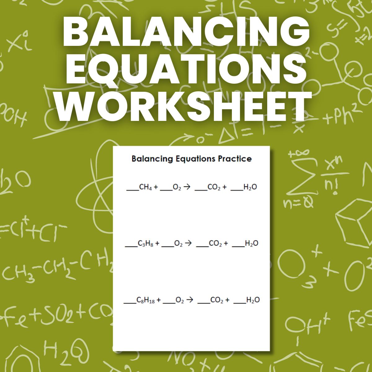 Balancing Chemical Equations Worksheet Worksheets Library