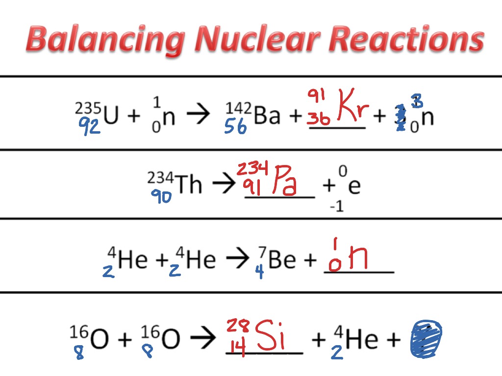 Balancing Nuclear Equations Steps Examples Lesson Study Com