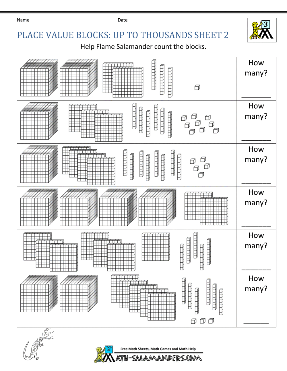 Base Ten Blocks Worksheets Pdf