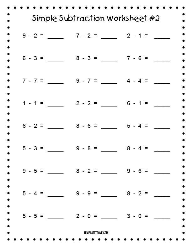 Basic Subtraction With Pictures Worksheet Free Printable Digital Pdf