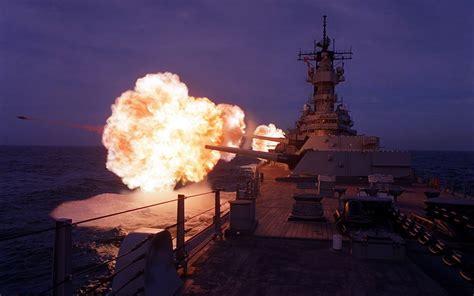 Battle Ship Guns on Land: A Powerful Display of Force