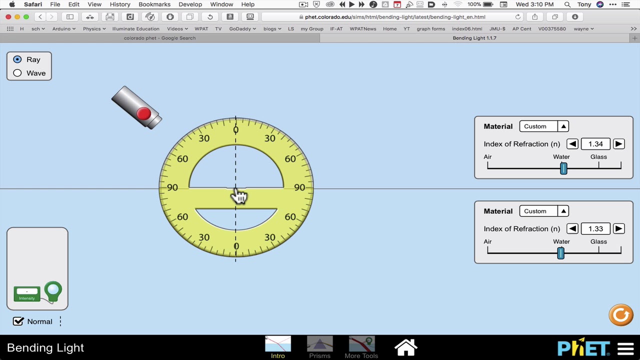 Bending Light Phet Tools Explained Youtube