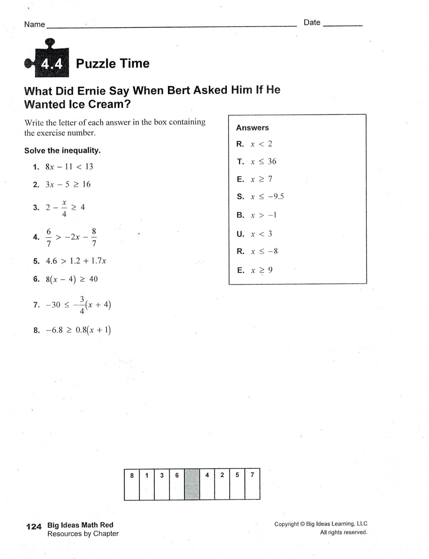 Unlock Math Skills with Big Ideas Worksheets