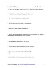 Bill Nye Climate Change Worksheet