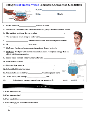 Bill Nye Heat Transfer Worksheet Answers Printable Word Searches