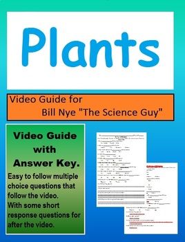 Bill Nye S3e3 Plants Video Follow Along Sheet With Answer Key