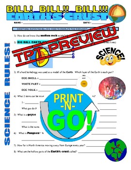 Bill Nye Science Guy Movie Earth Crust Video Worksheet Amp Key Fun Amp Knowledge