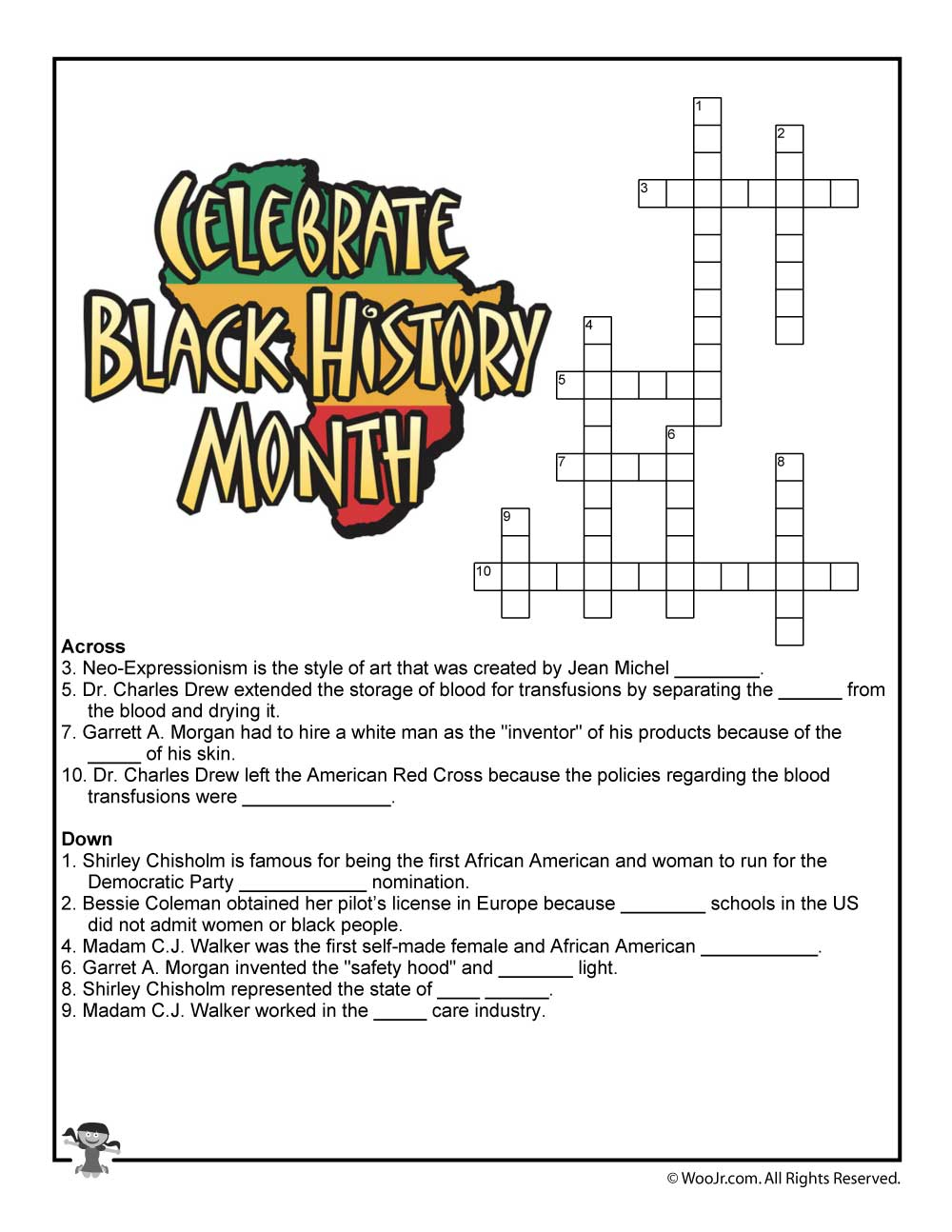 Black History Curriculum Facts Worksheets For Kids Worksheets Library